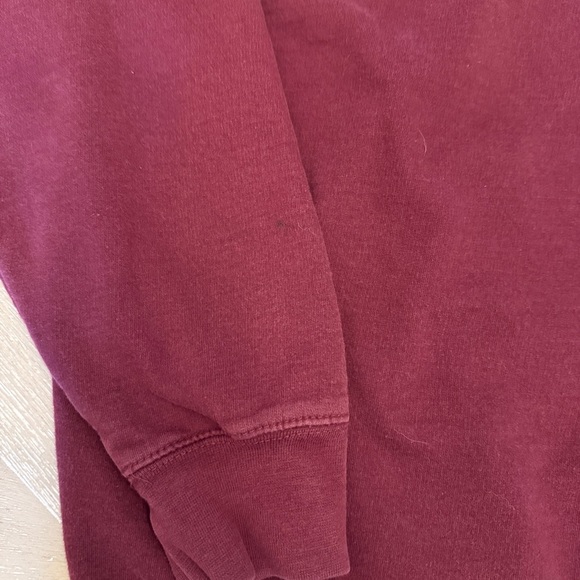 Oversized Burgandy and Yellow Long Sleeve Sweatshirt Virginity Rocks - Picture 7 of 7